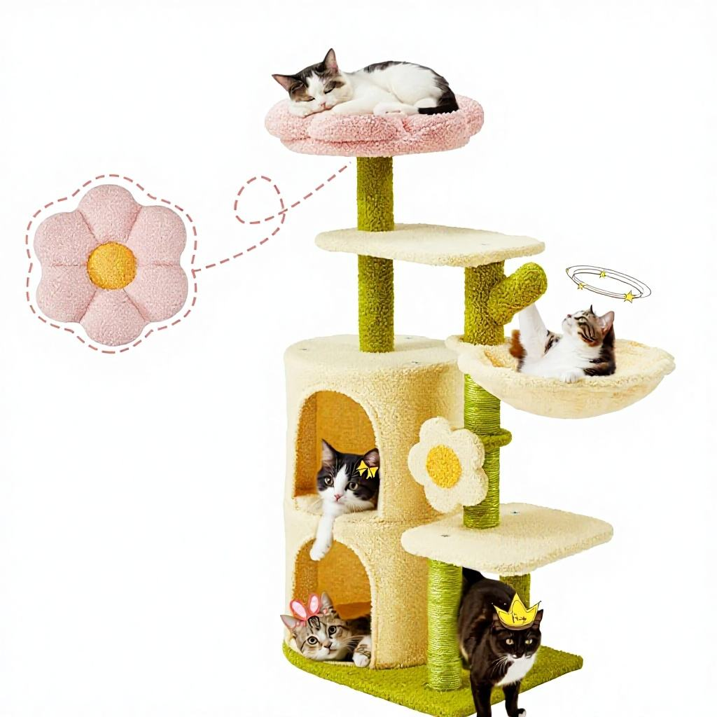 Cat Tree with Scratching Ladder