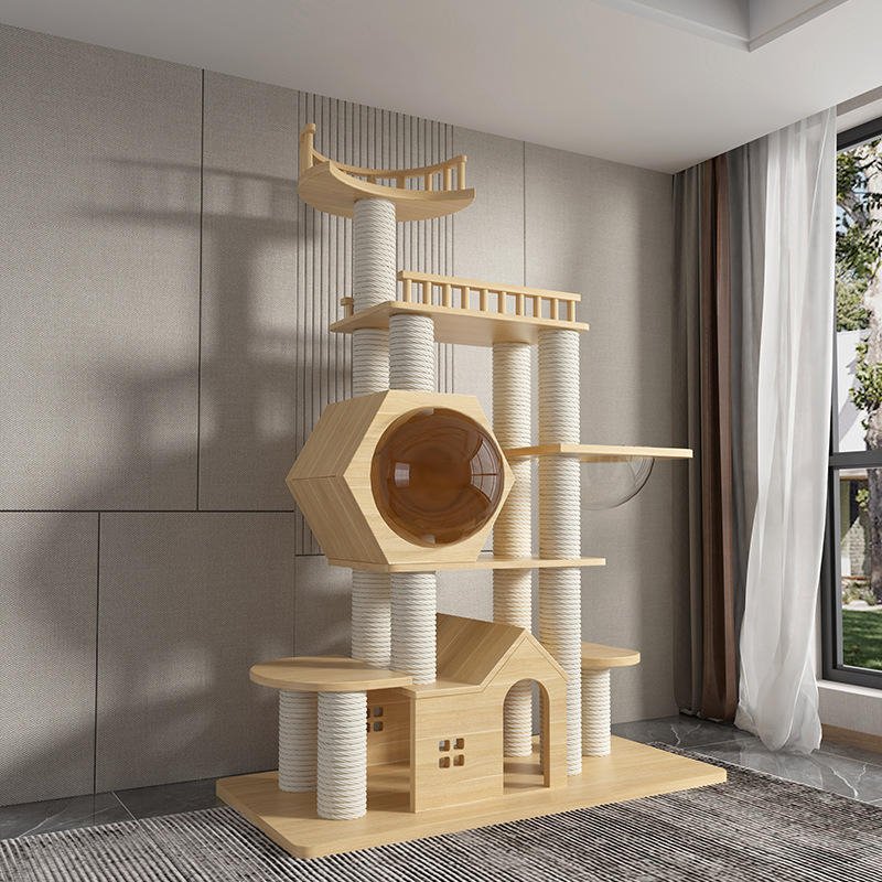 Cat Tree with Enclosed Condo