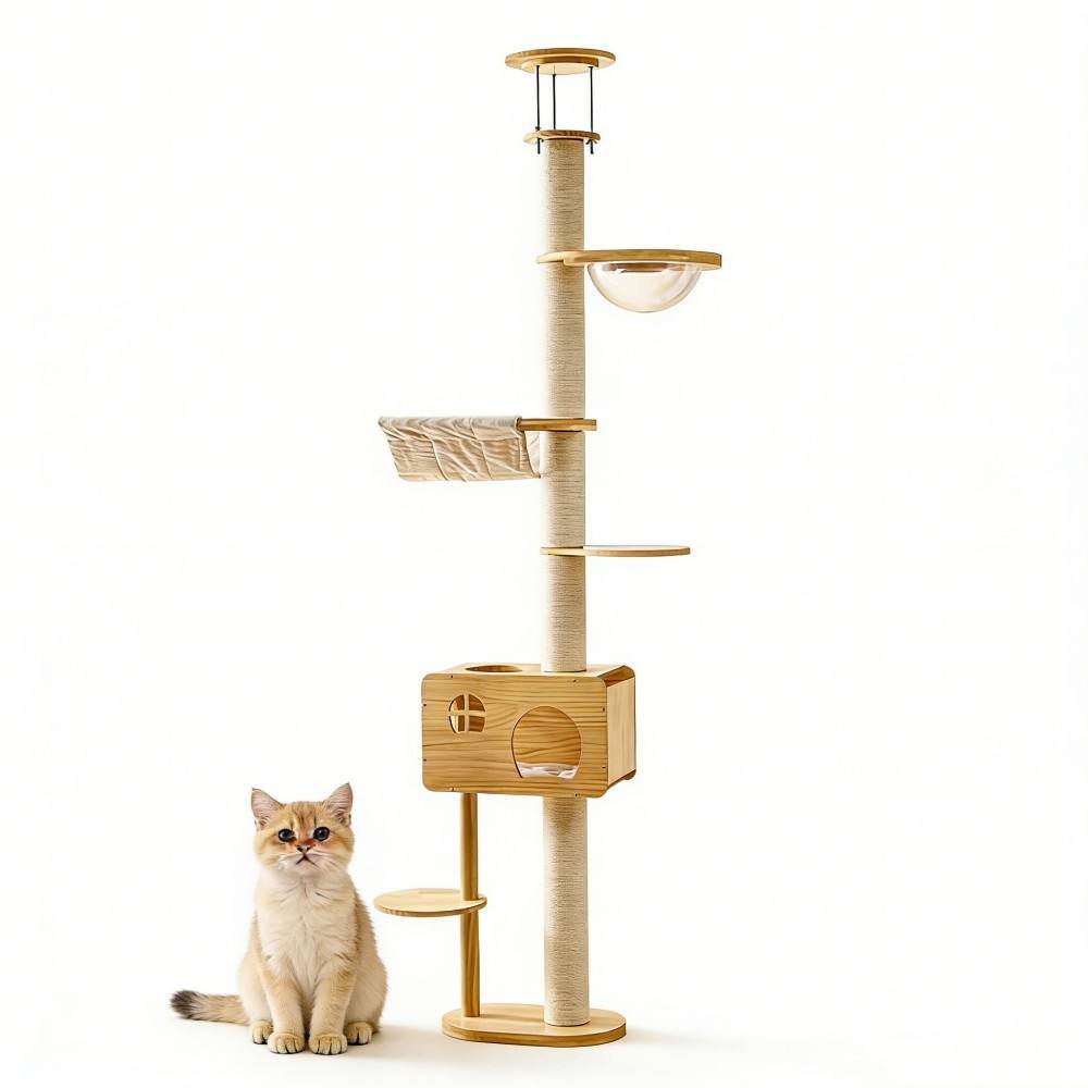 Cat Tree with Corner-Saving Design