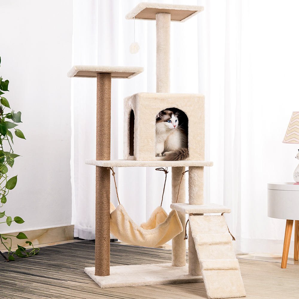 Cat Tree with Under-Bed Storage Integration