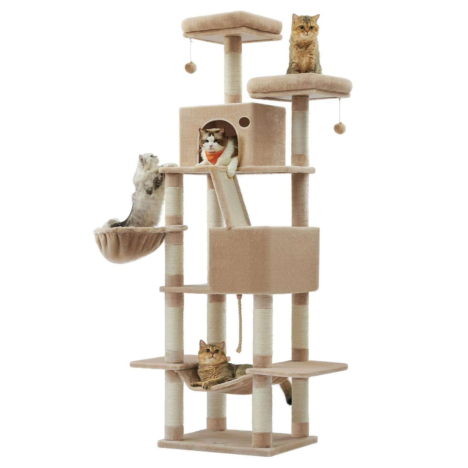 Cat Tree with Hammock & Basket