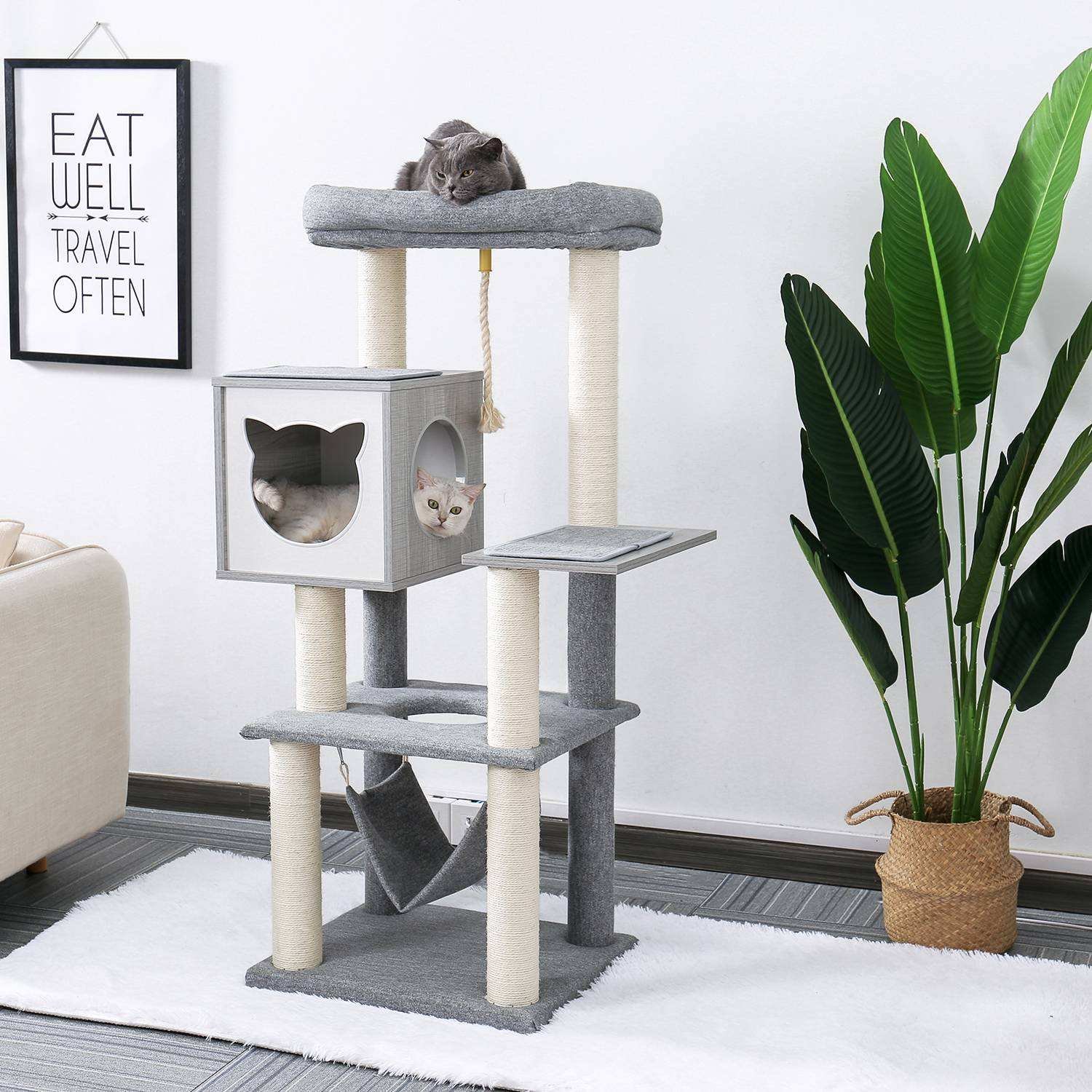Cat Tree with Running Wheel