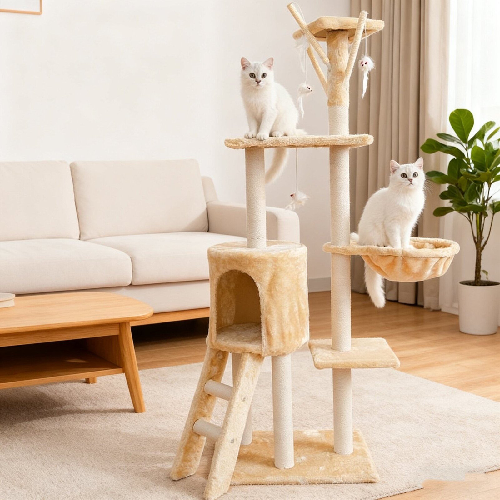 Cat Tree with Extra-Wide Top Perch