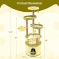 Cat Tree with Corner Perch & Flexible Gooseneck